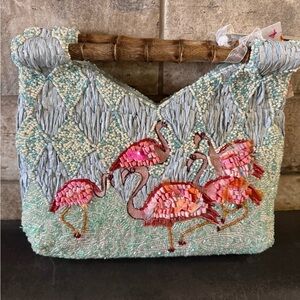 Flamingo Beaded Women's Bag